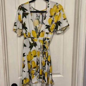 Lemon wrap dress